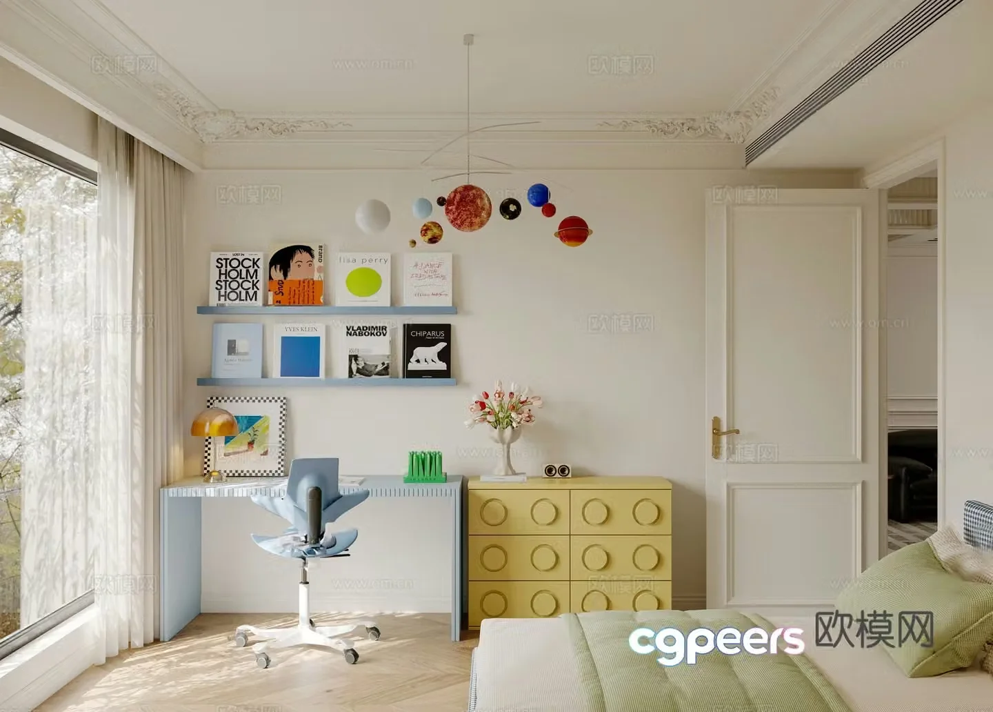 French children’s room learning room 3D model