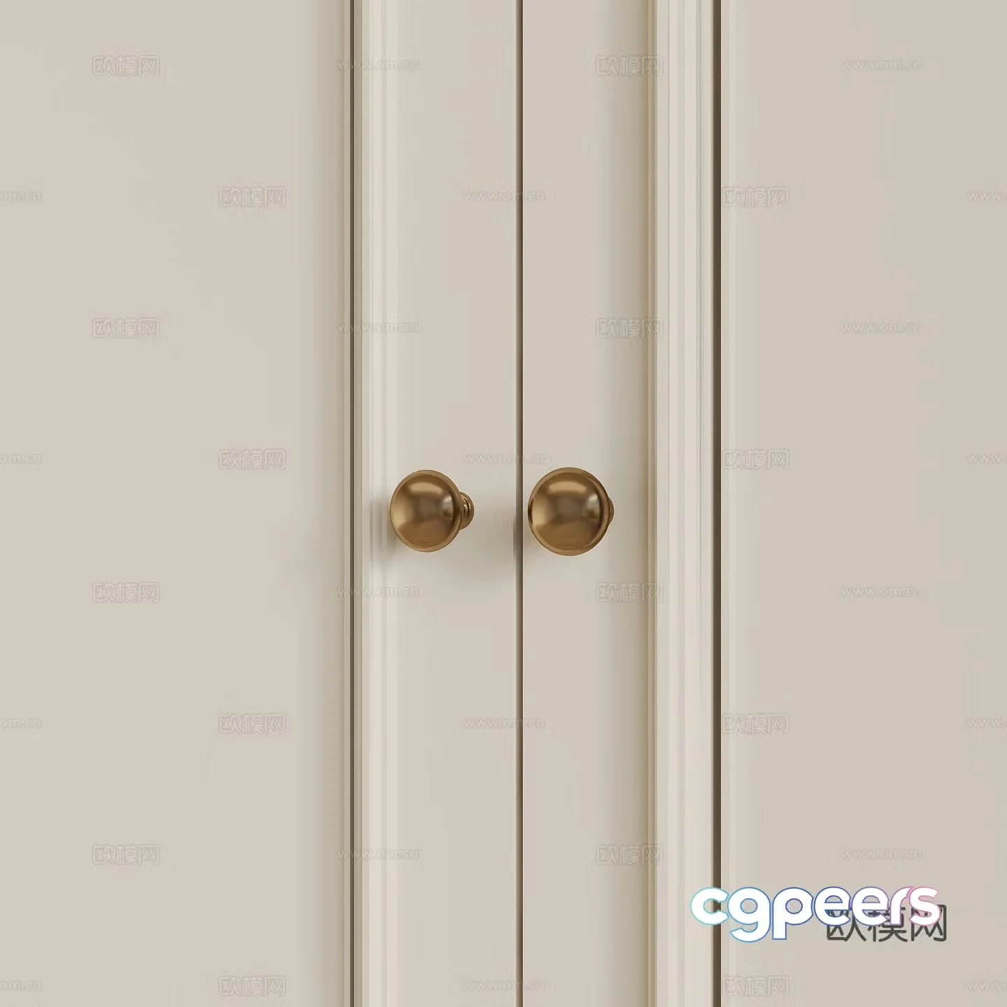 Modern cabinet door handle handle 3d model