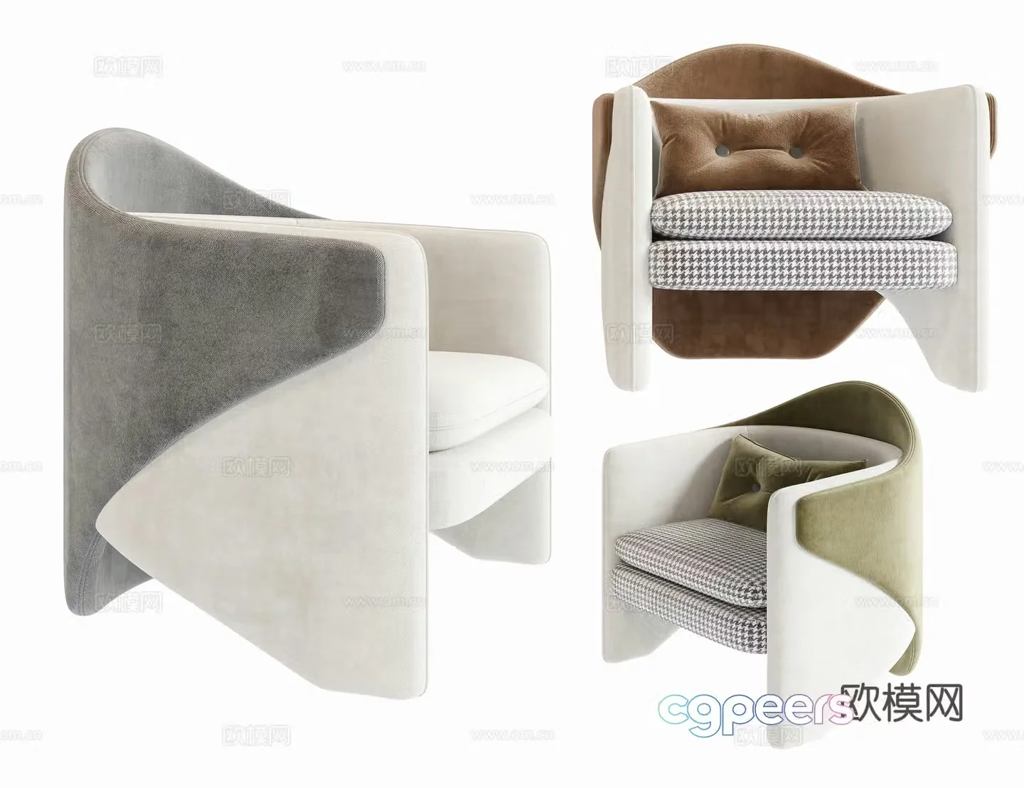 Modern leisure chair sofa chair 3d model