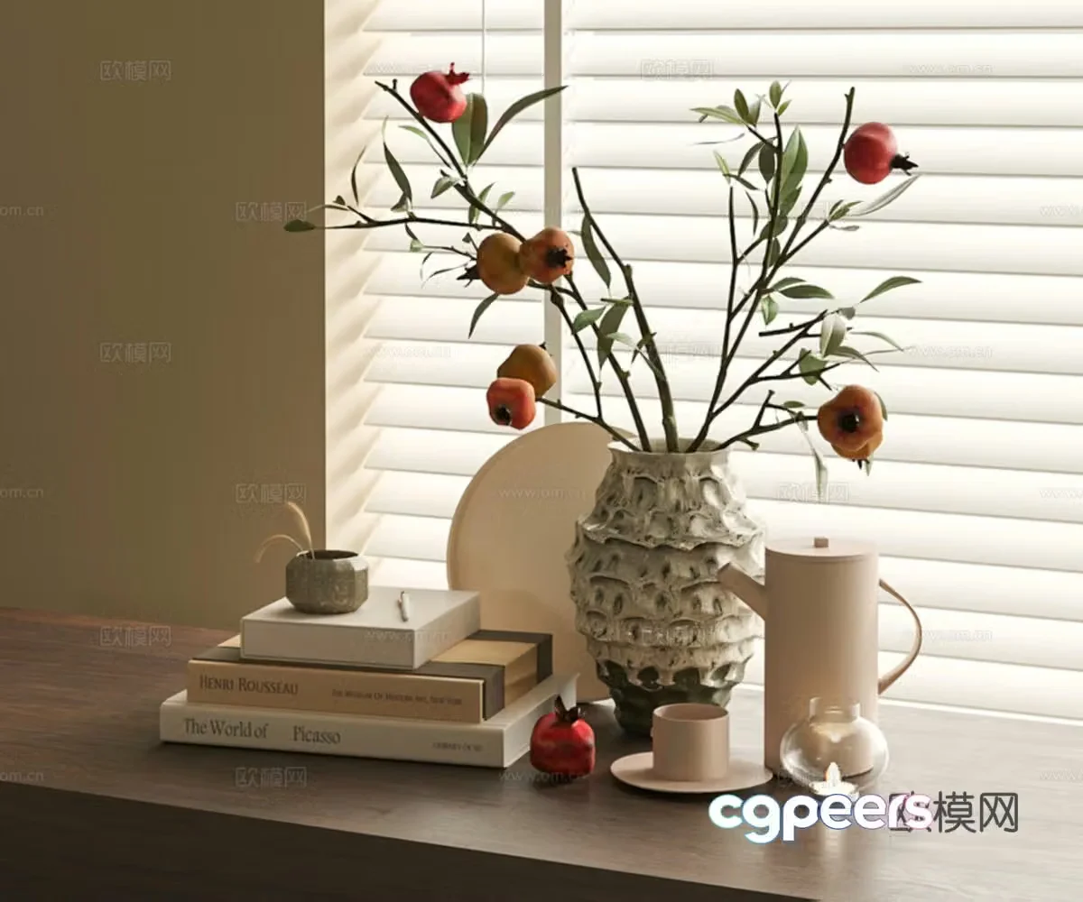 Modern flower art 3d model