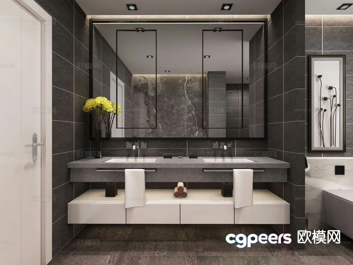 Modern bathroom bathroom 3d model