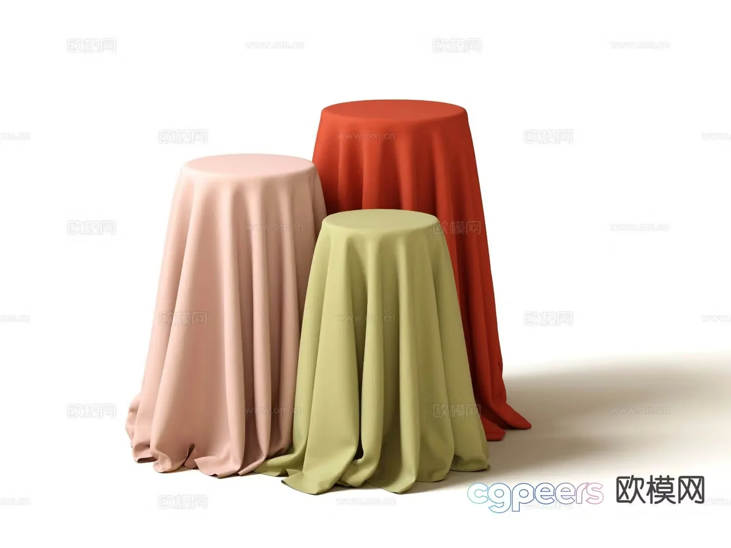 Props booth tablecloth tablecloth 3d model