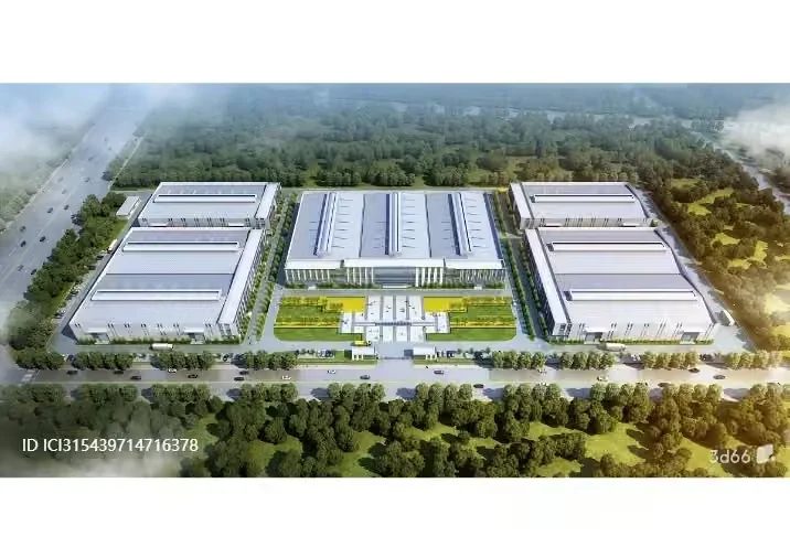 Large Industrial Complex 3D Model – 3088 – VRAY Render