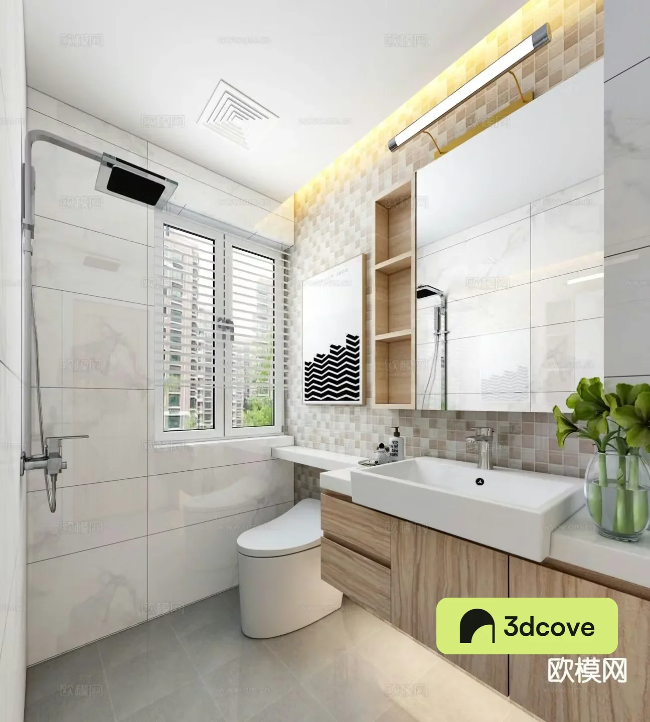 Modern minimalist bathroom