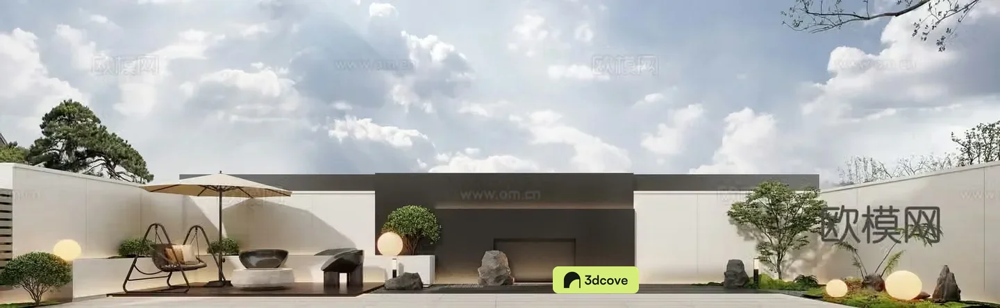 Villa courtyard landscape