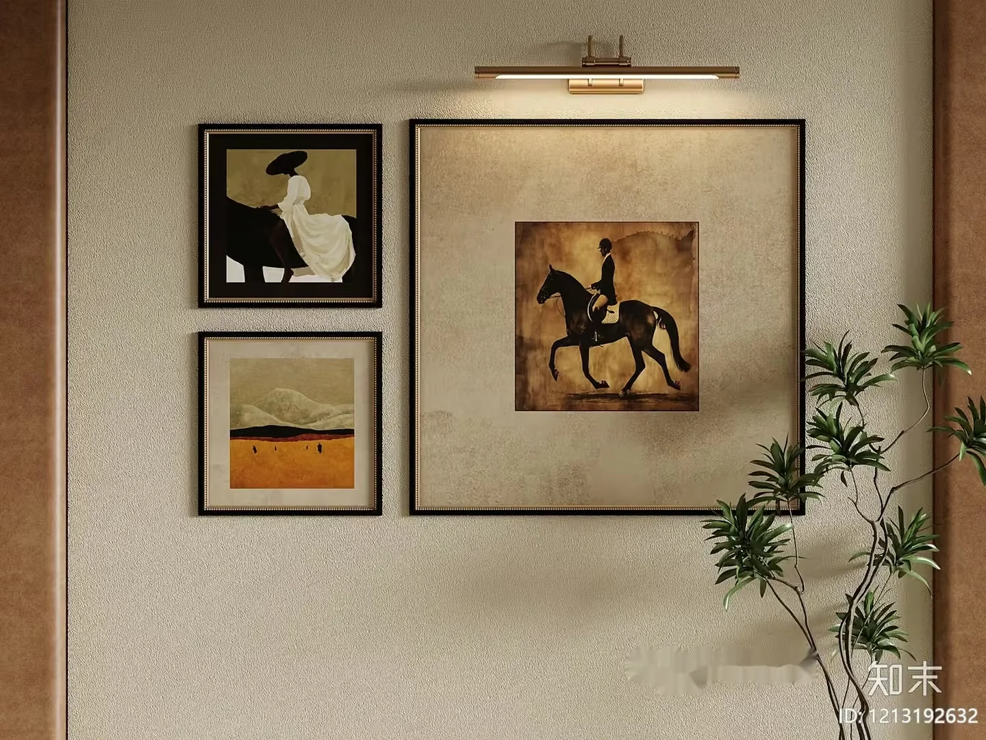 A Collection Of Framed Artworks 3D Model – 20337 – VRAY Render