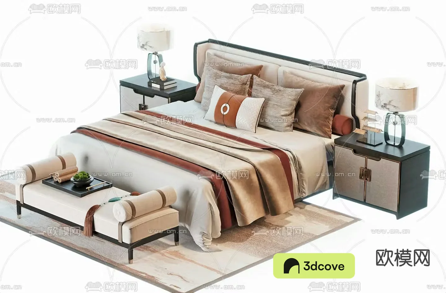 New Chinese style double bed