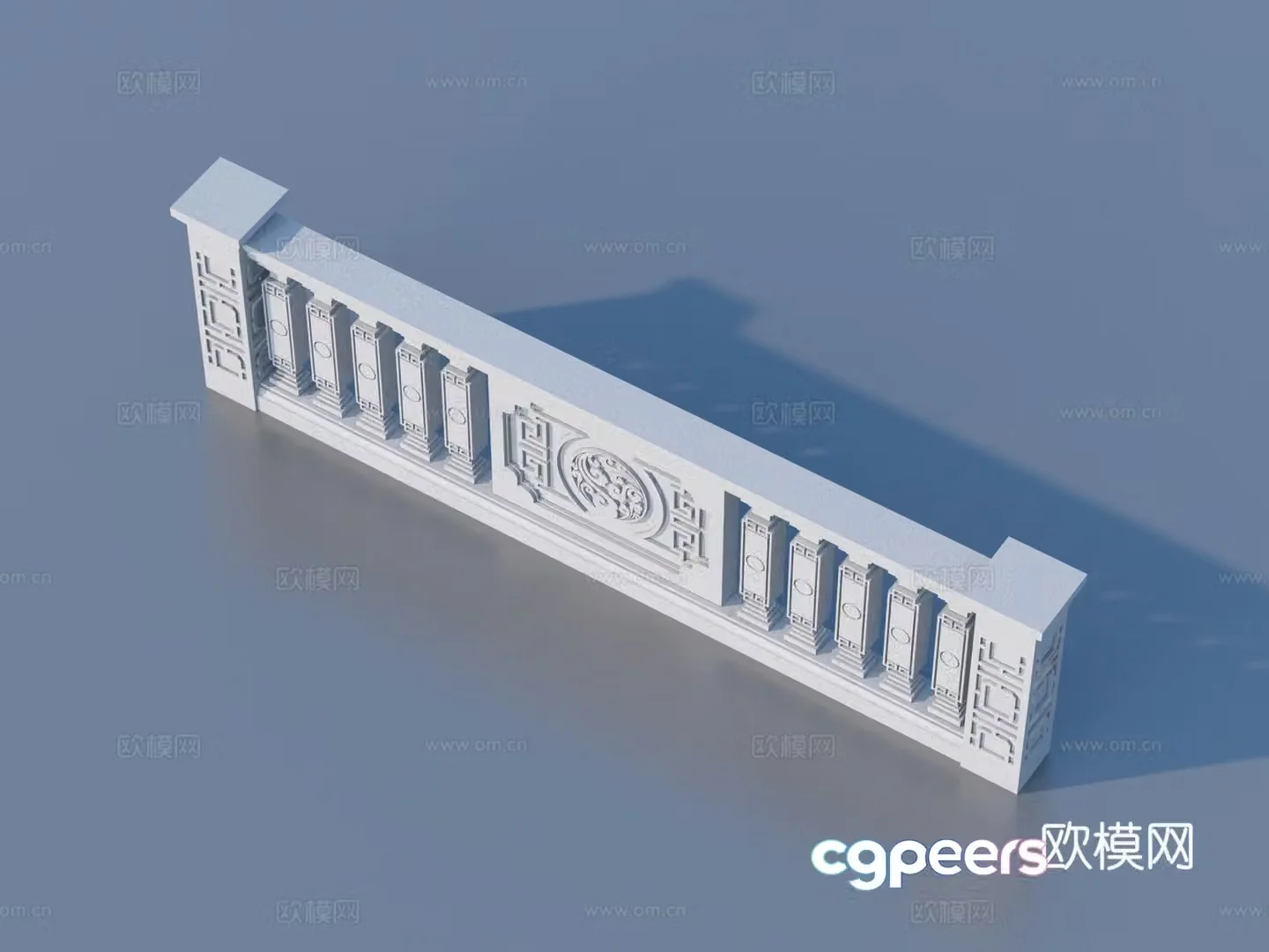 Fence Guardrail Railing 3d Model