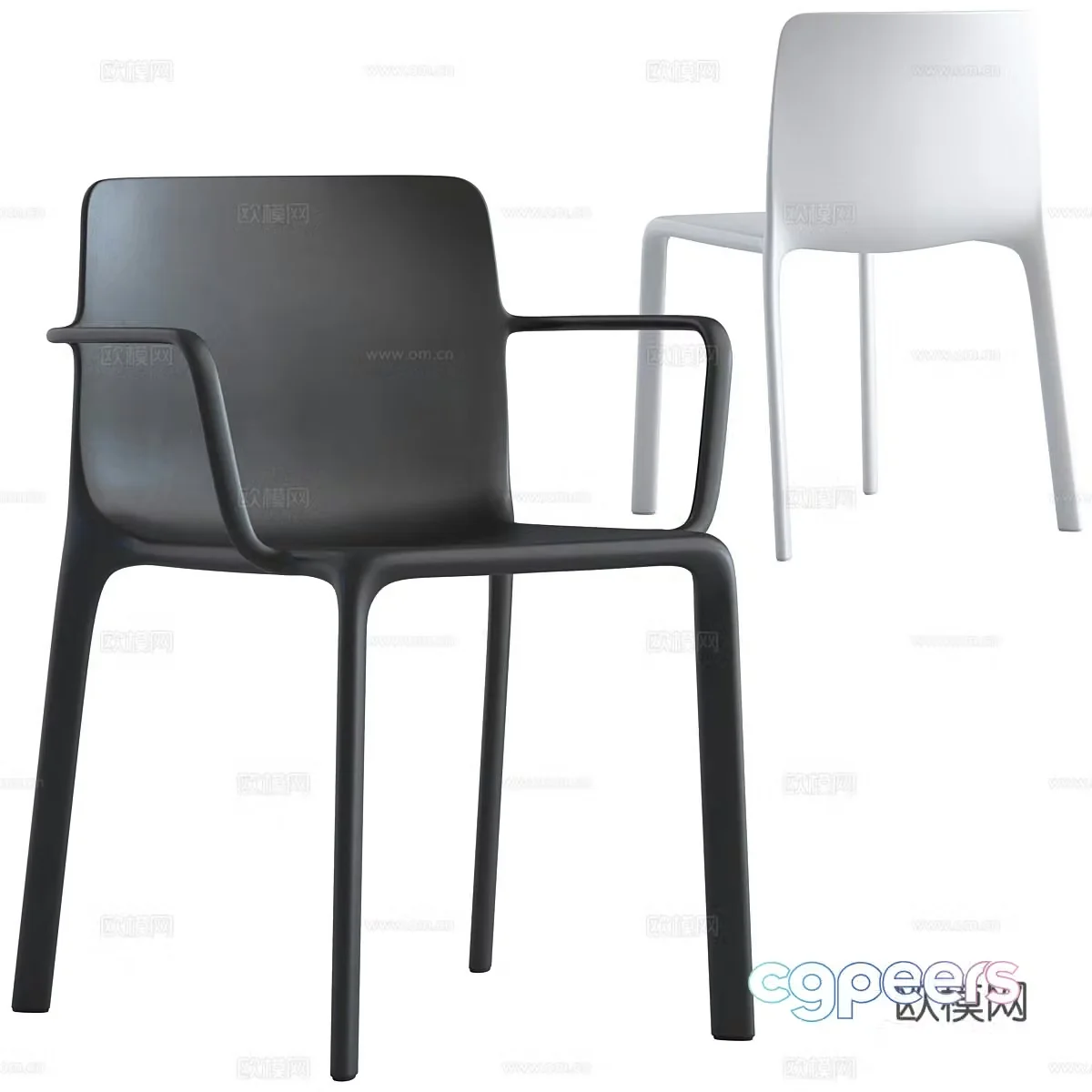 Modern Italian minimalist Vondom Kes chair 3d model