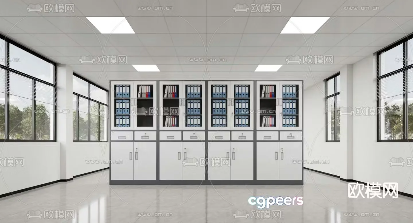 Modern filing cabinet information cabinet filing cabinet 3d model