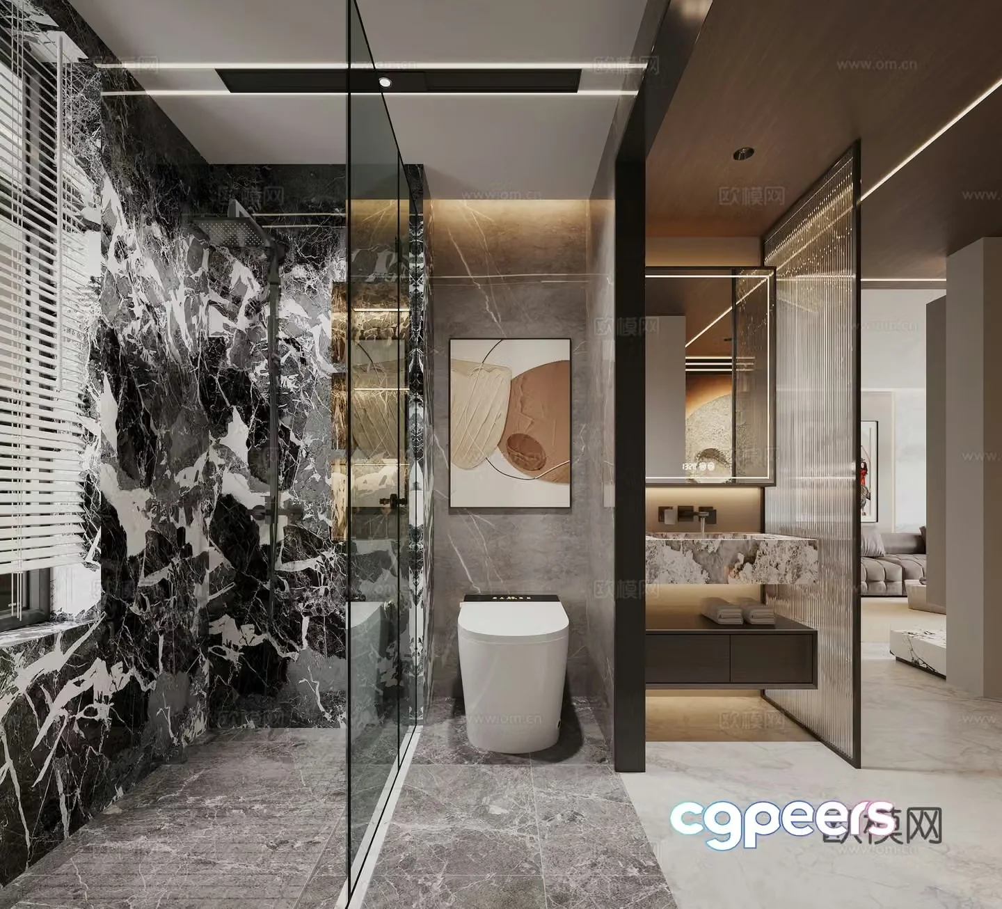 Modern bathroom 3d model
