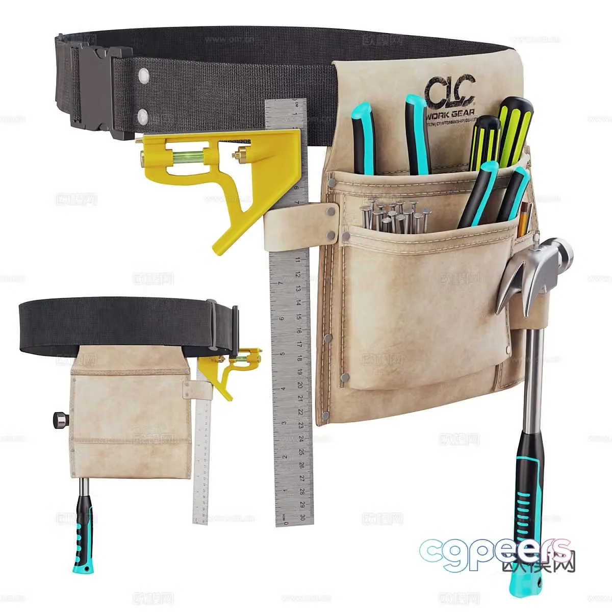 Modern toolkit set 3d model