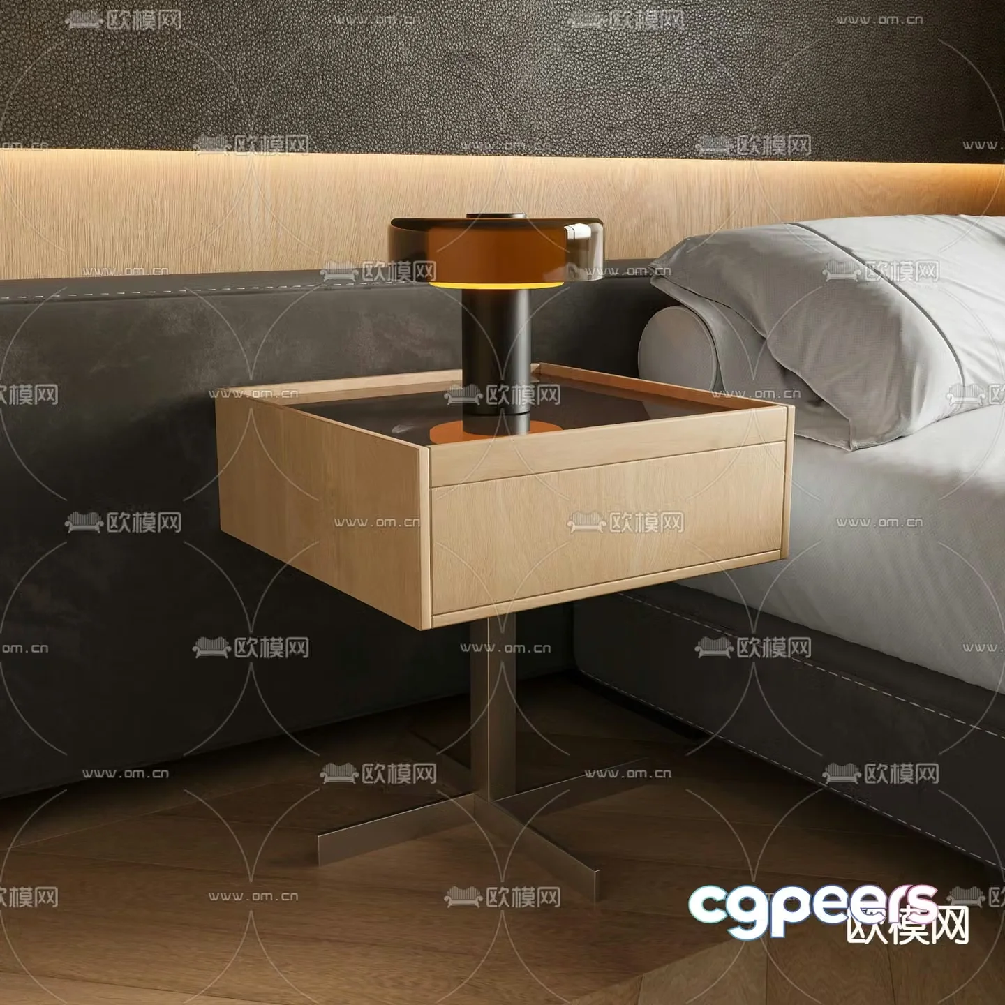 Modern bedside table 3d model