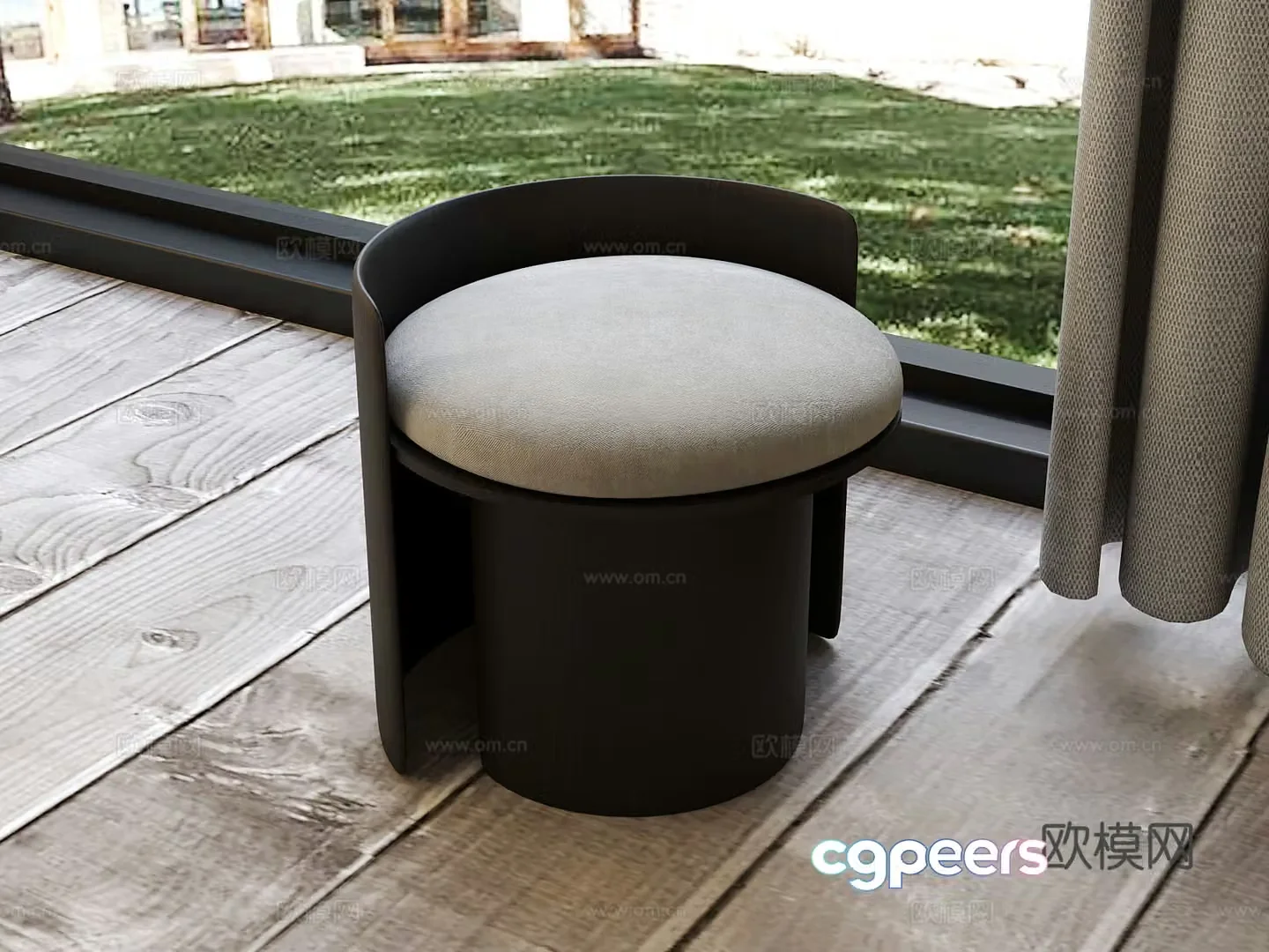 Modern stool sofa stool low stool round stool 3d model