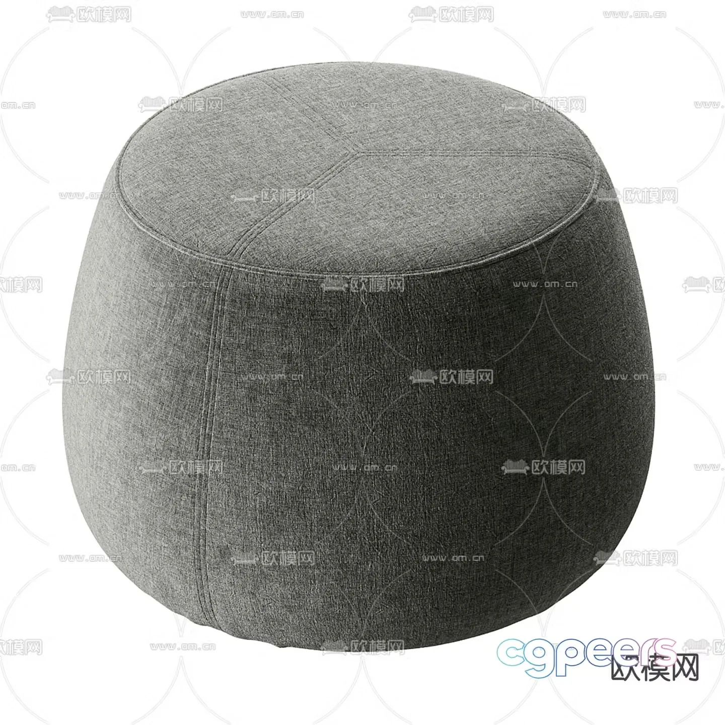 Furnify round stool sofa stool 3d model