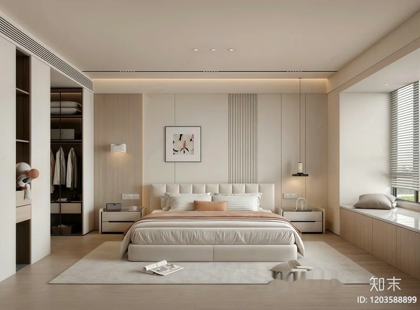 Cozy Bedroom 3D Model – 2970 – VRAY Render