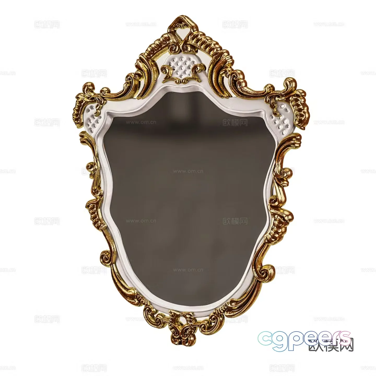 European dressing table classic dressing table mirror combination 3D model