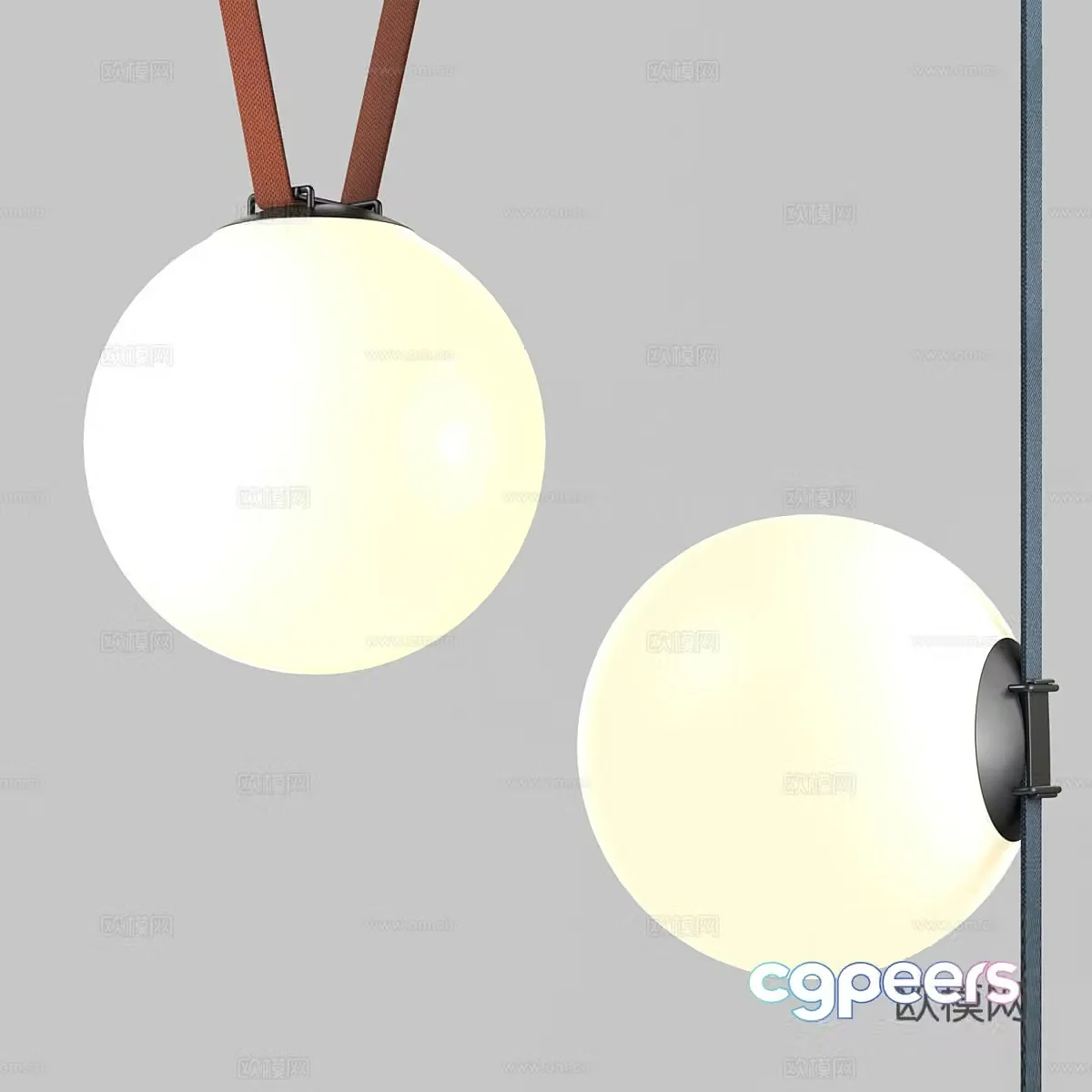Nordic simple chandeliers chandeliers simple chandeliers spherical chandeliers restaurant chandeliers 3D model