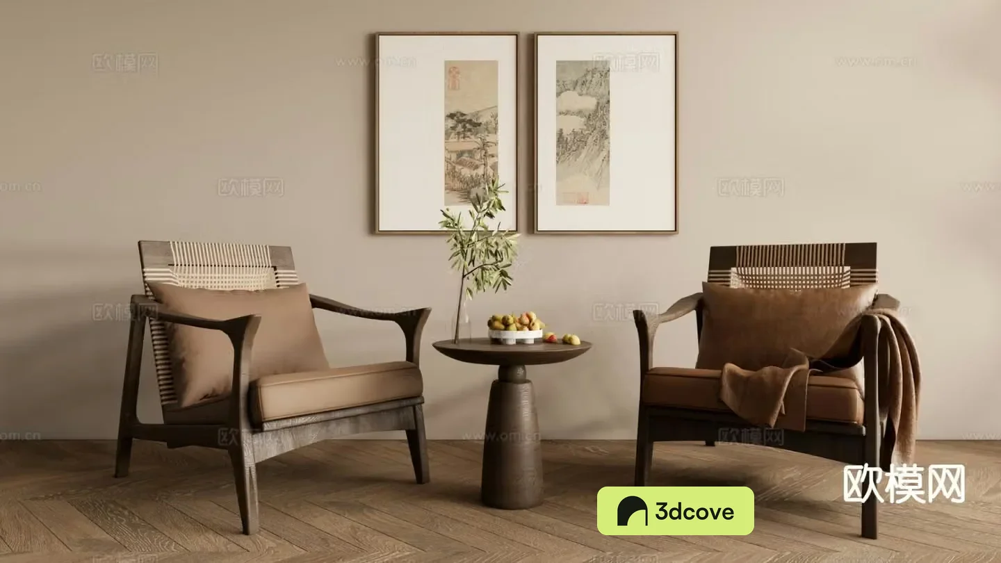 New Chinese style leisure chair armchair