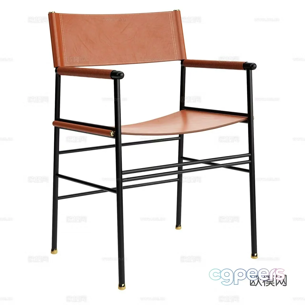 Jover Valls Medium style single chair Armchair Leather chair Dining chair Book chair 3d model
