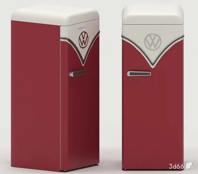 Retro-Style Refrigerator 3D Model – 20633 – VRAY Render