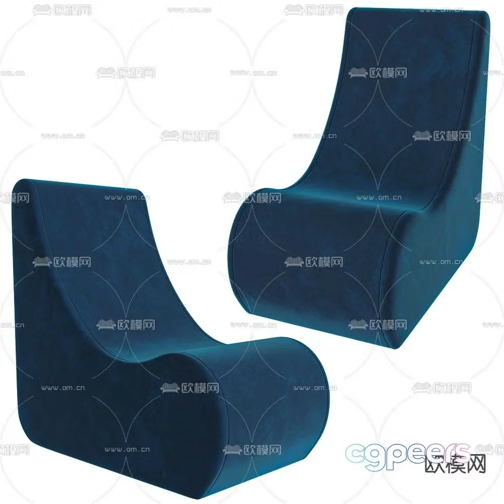 Modern single chair Creative chair Art chair 3d model