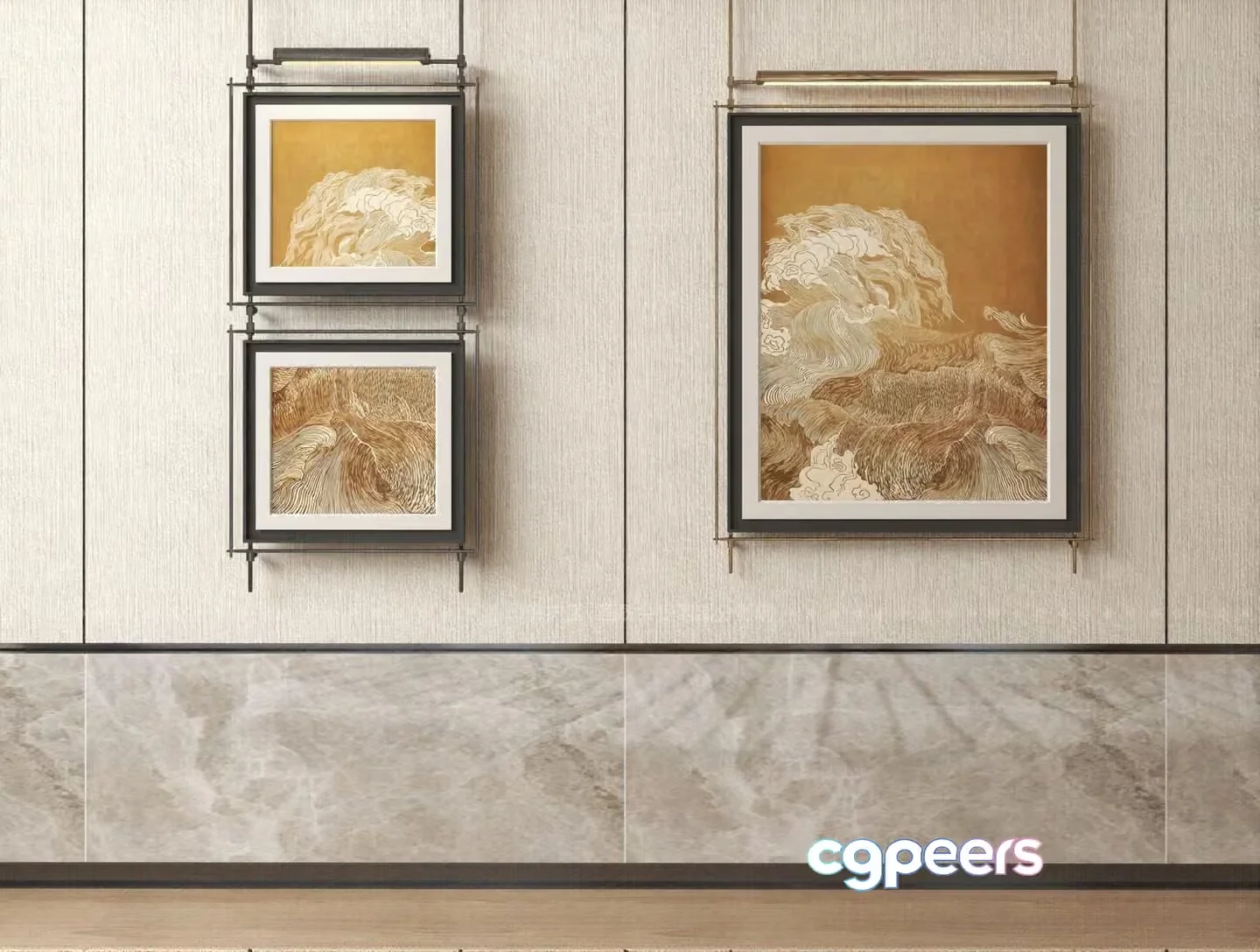 A Framed Picture Of A Dog 3D Model – 14119 – VRAY Render