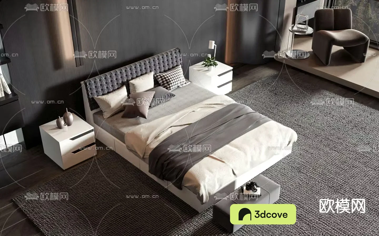 Commercial bed double bed