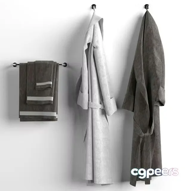 3ds Max Free – Bathrobes and towels 2