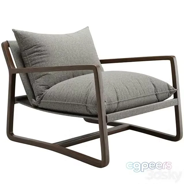 3ds Max Free – Crate & Barrel Polly Ivory Accent Chair