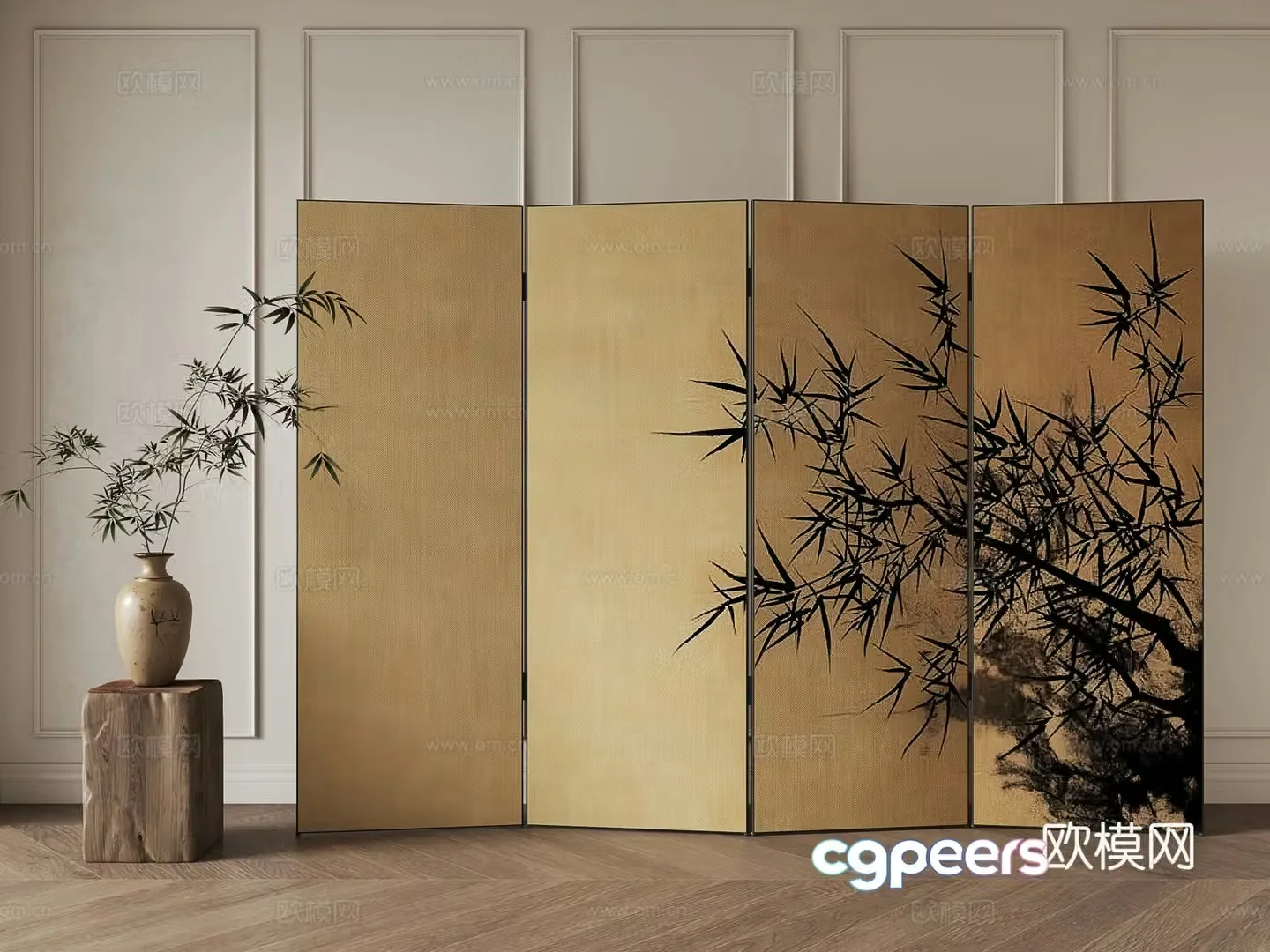 New Chinese screen 3D model