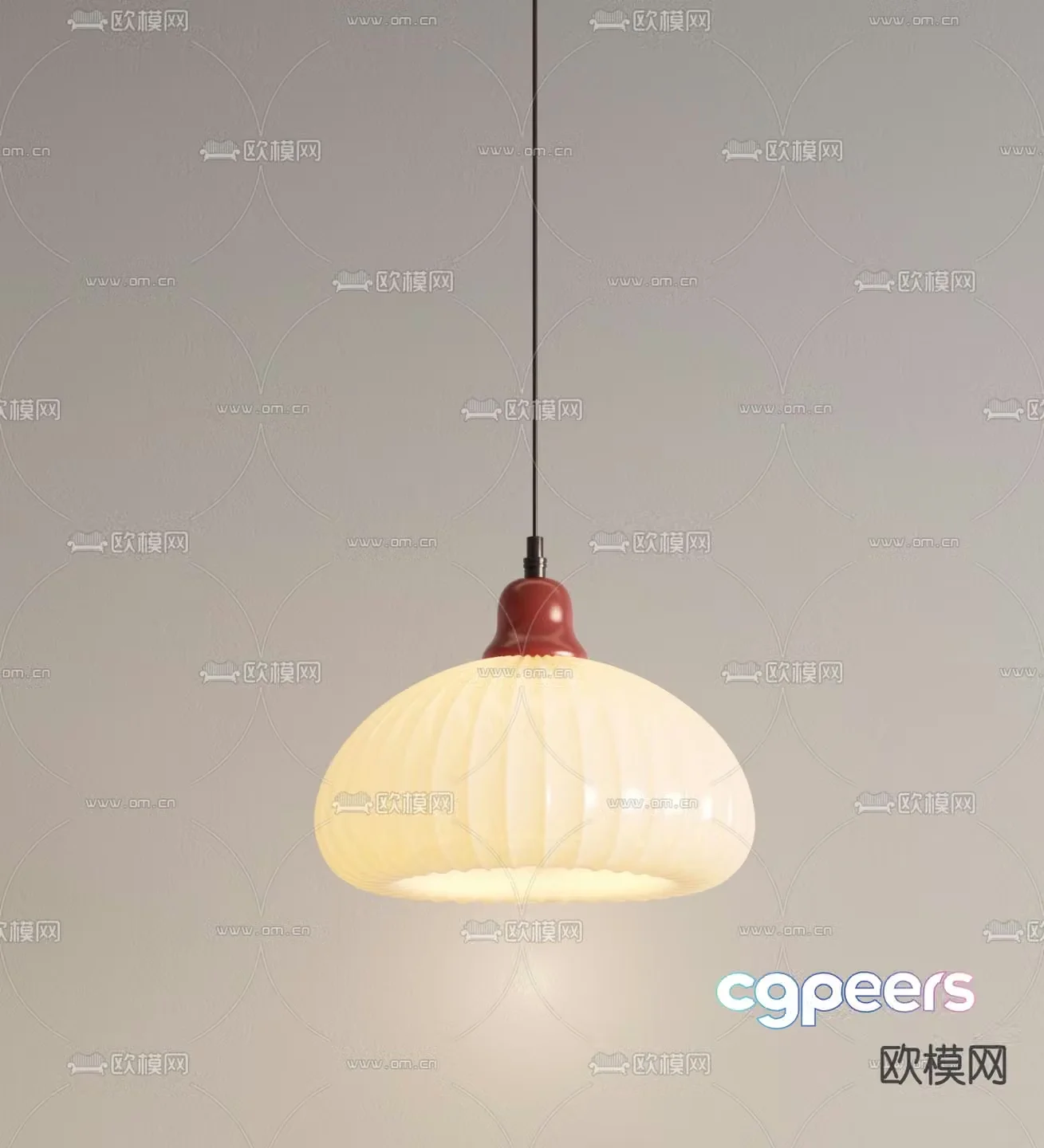 Nordic bud chandelier bedside chandelier 3d model