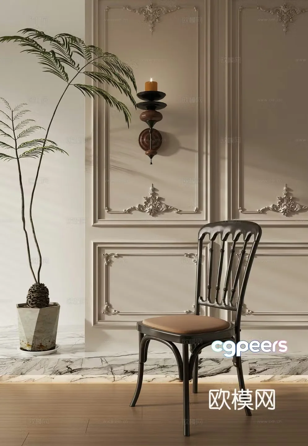 Single chair 3d model