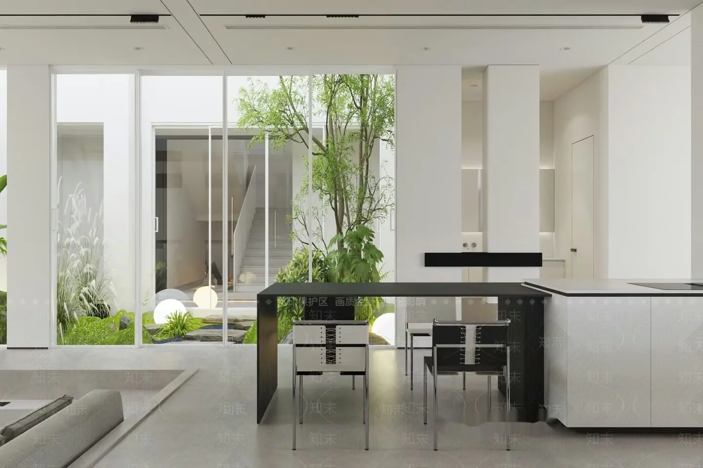 Modern White Kitchen 3D Model – 12275 – VRAY Render