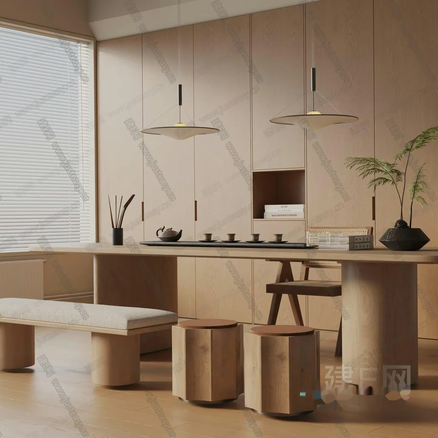 Modern Dining Room 3D Model – 12691 – VRAY Render