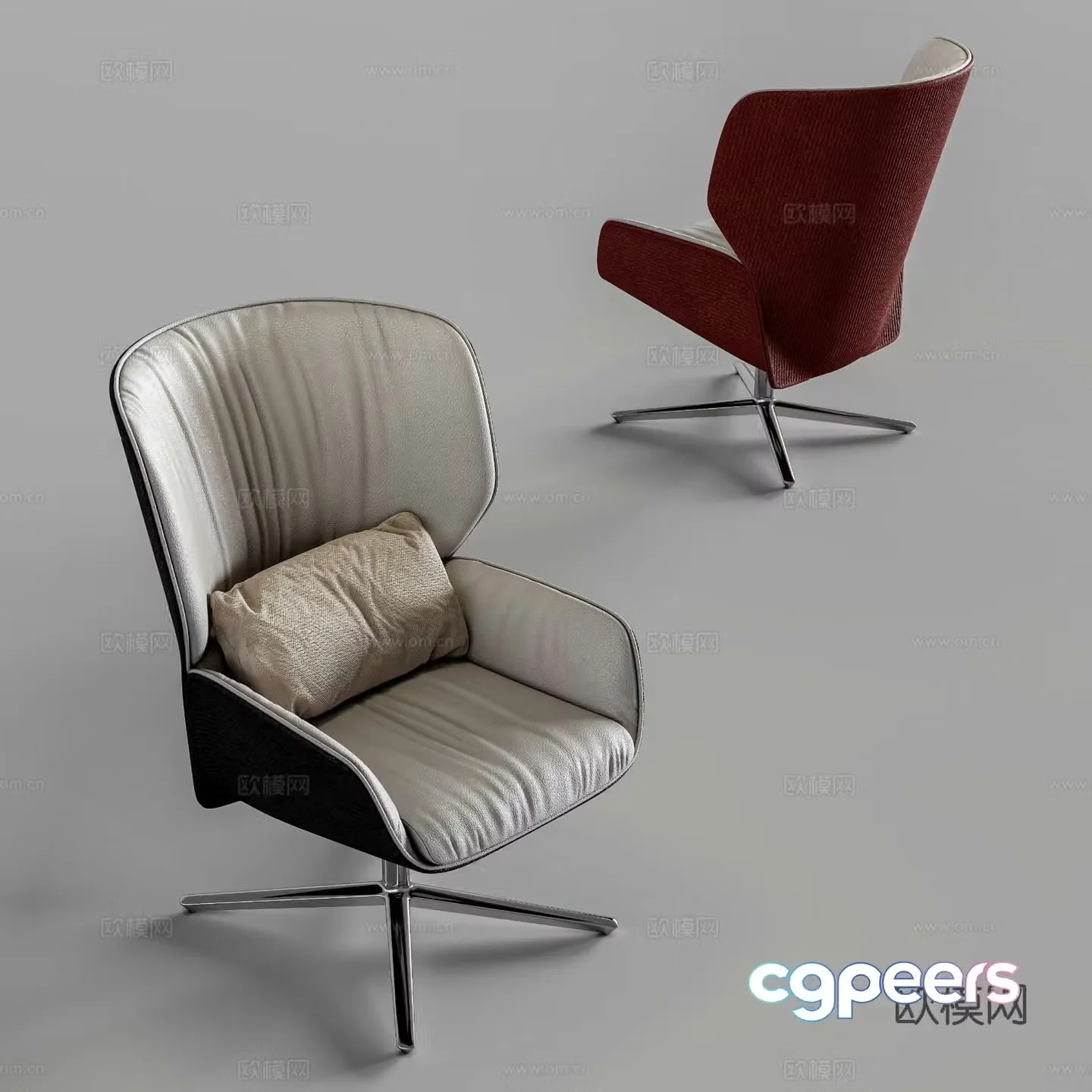 Modern sofa chair leisure chair 3d model