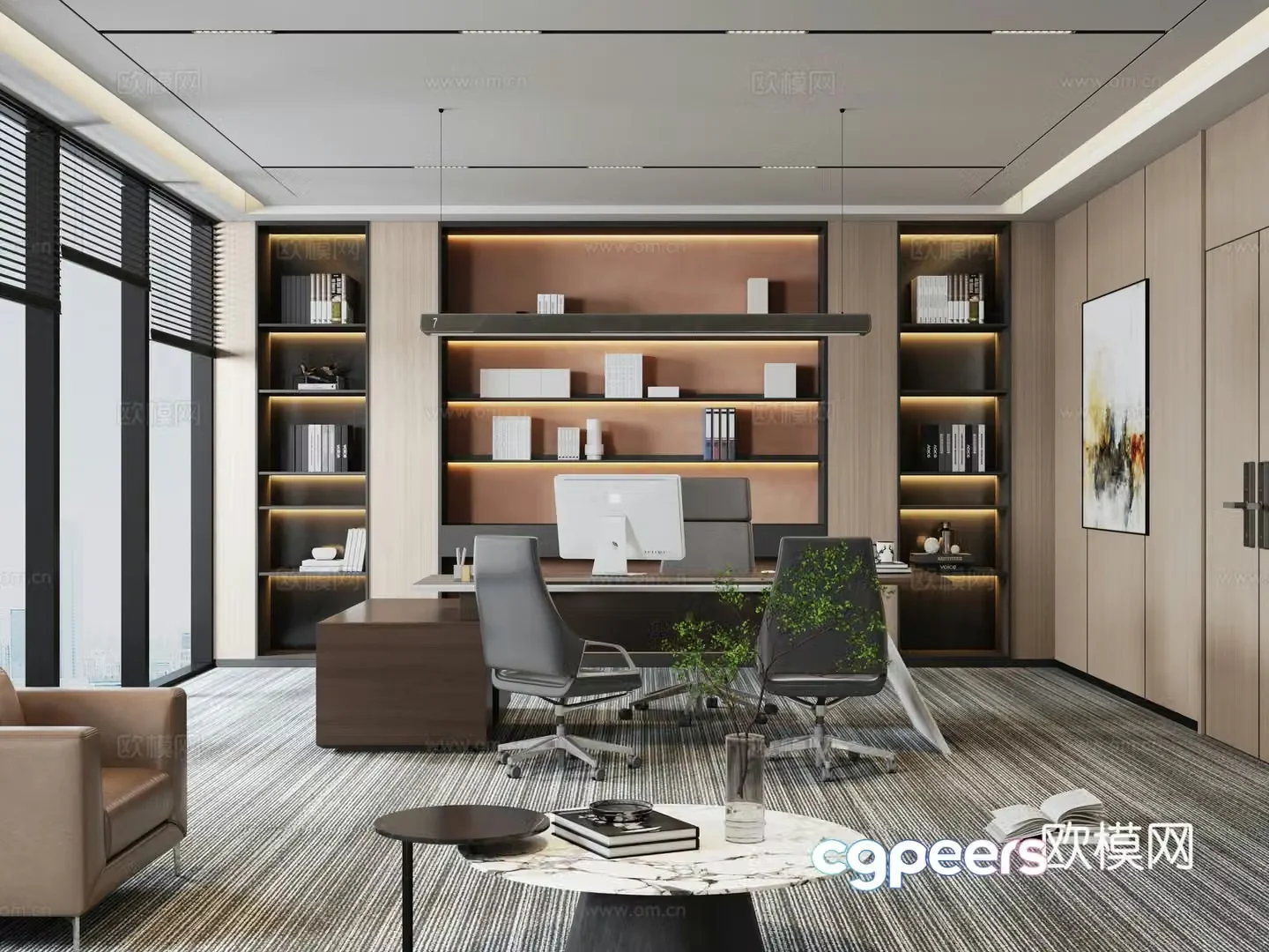 Modern manager office 3d model