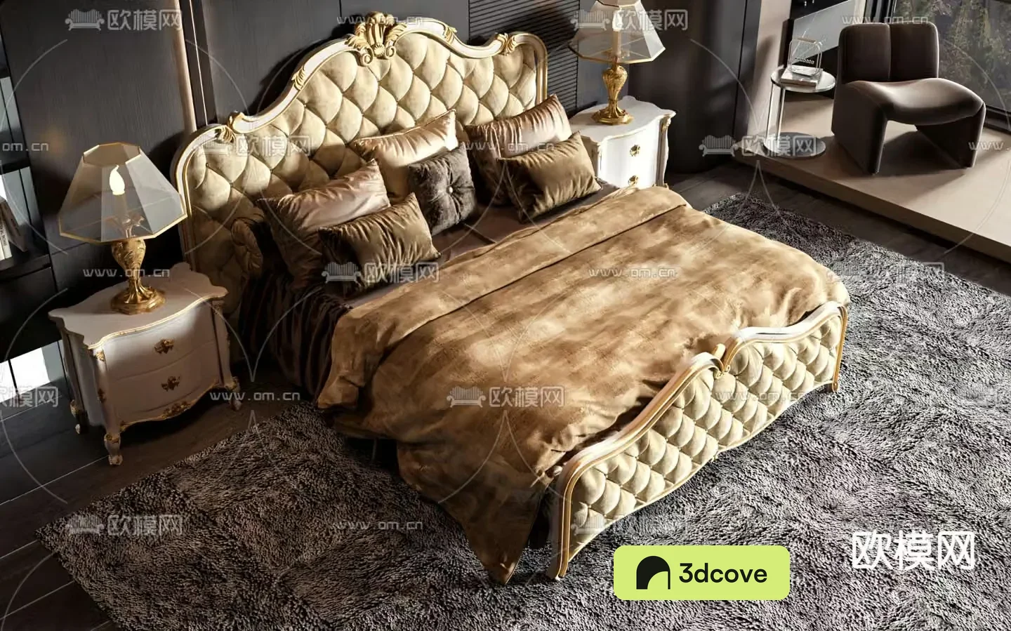 European double bed