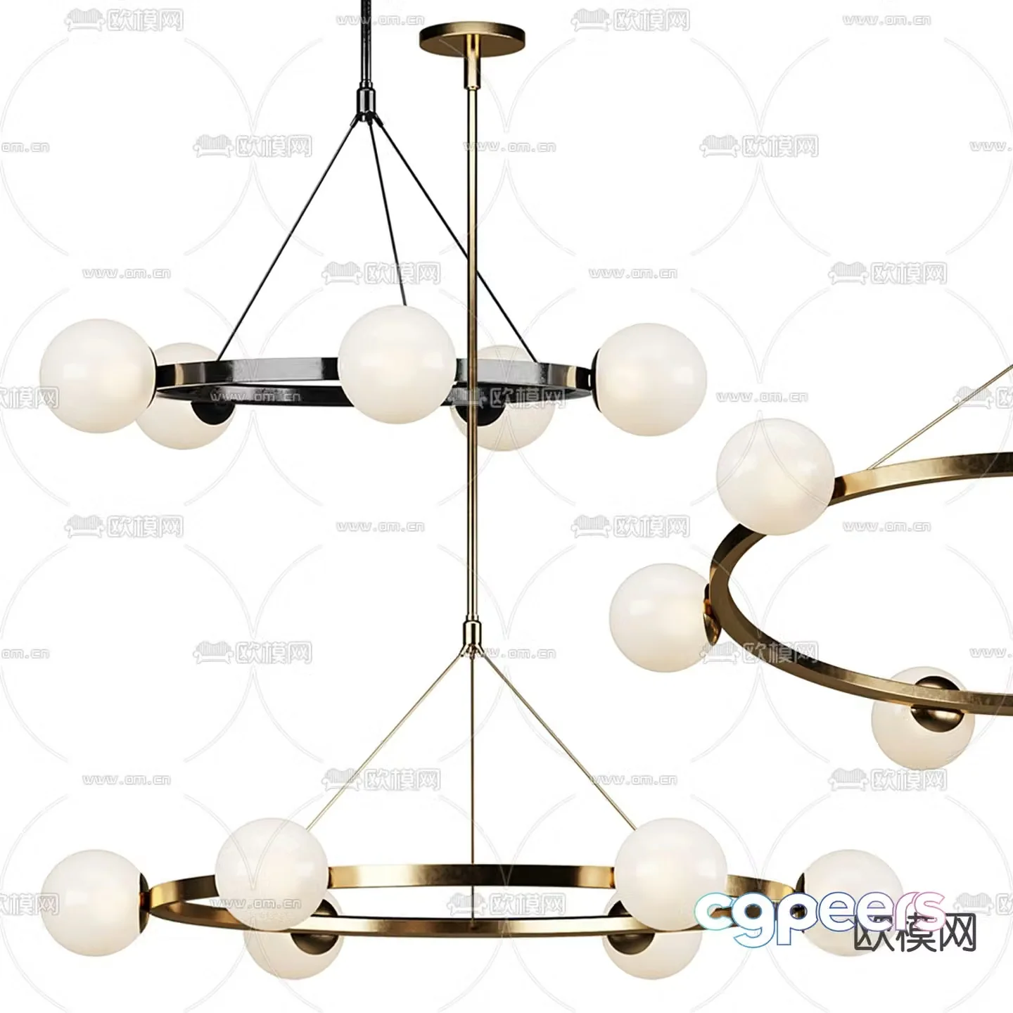 Hayes Chandelier Hall Chandelier 3d model
