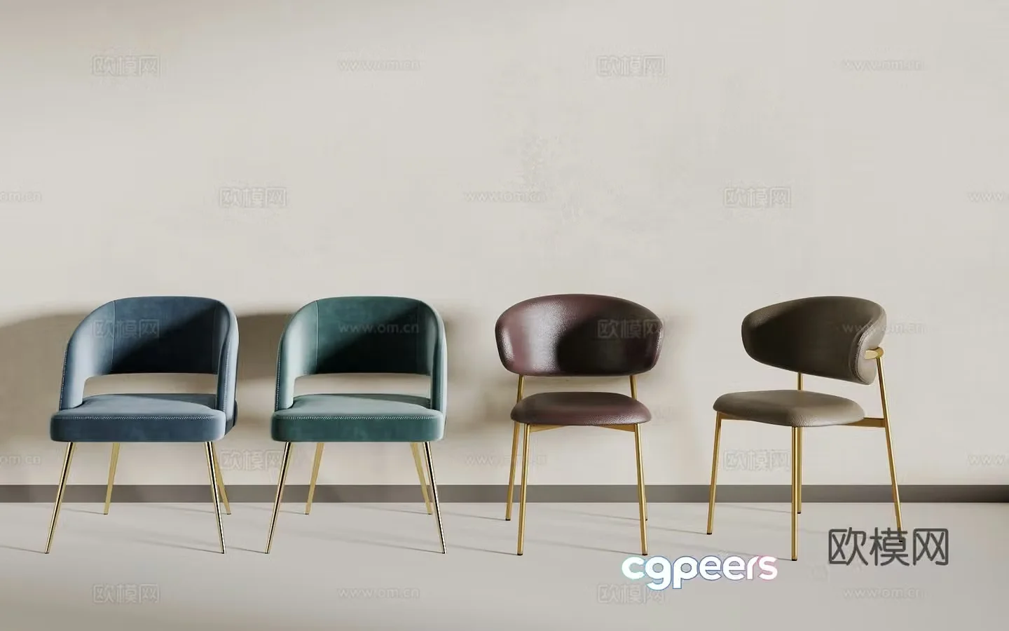 Light luxury seat 3D model
