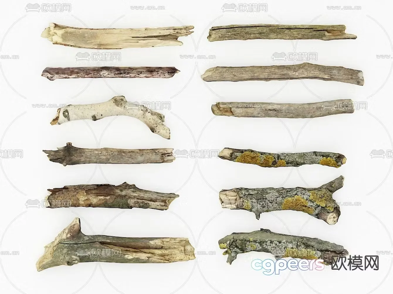 dead tree dead wood trunk 3d model