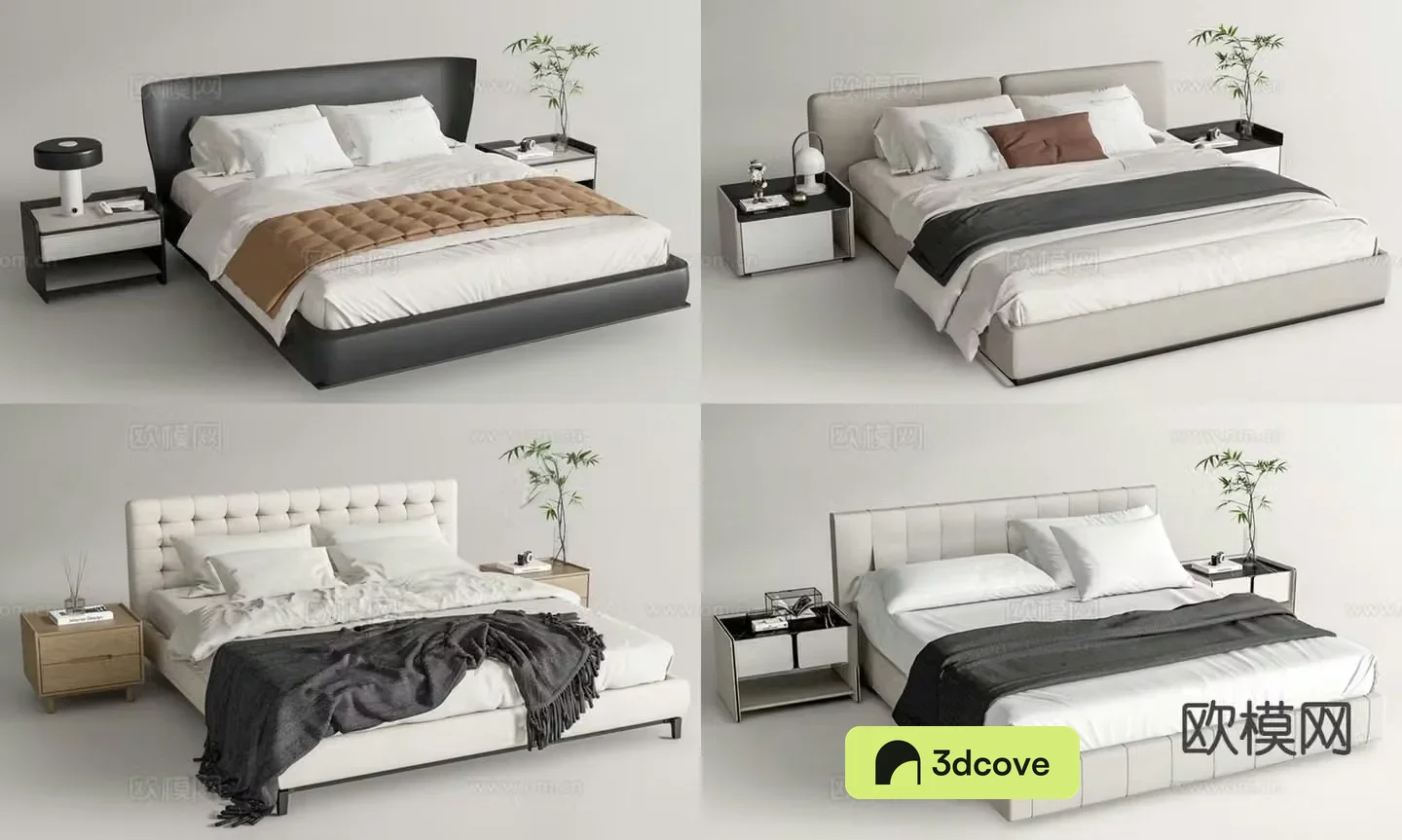 Modern double bed