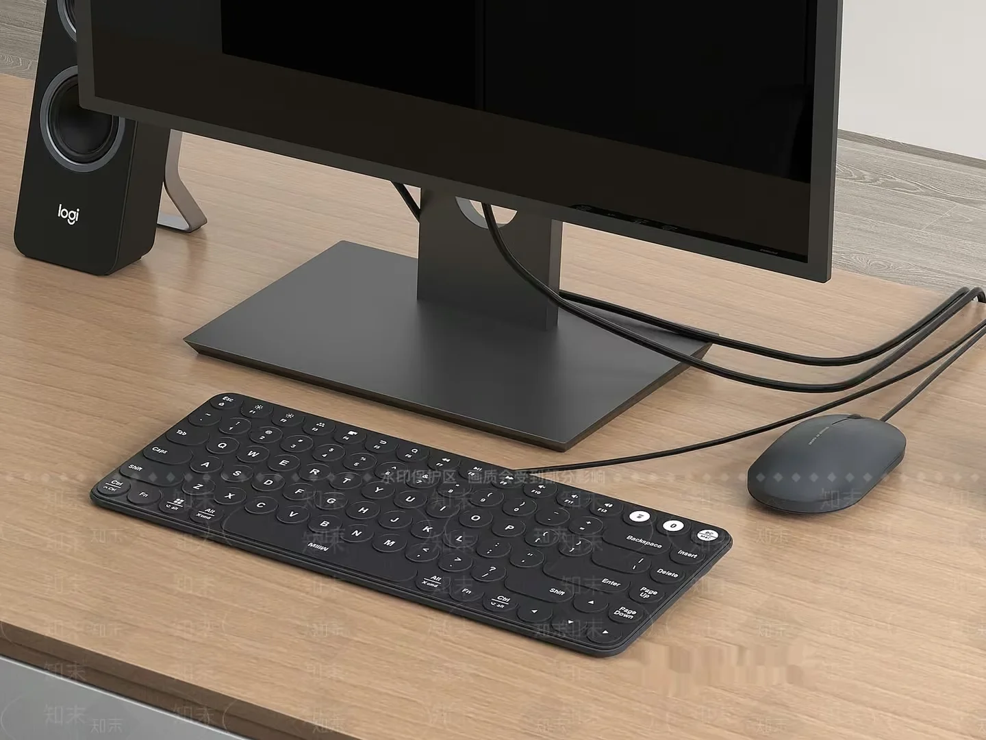 A Black Computer Keyboard 3D Model – 7828 – VRAY Render