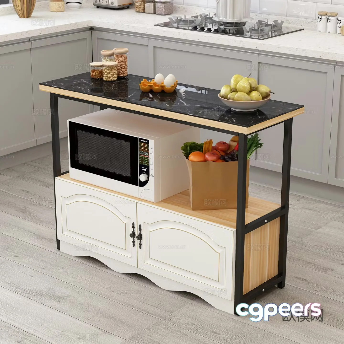Modern kitchen sideboard 3d model