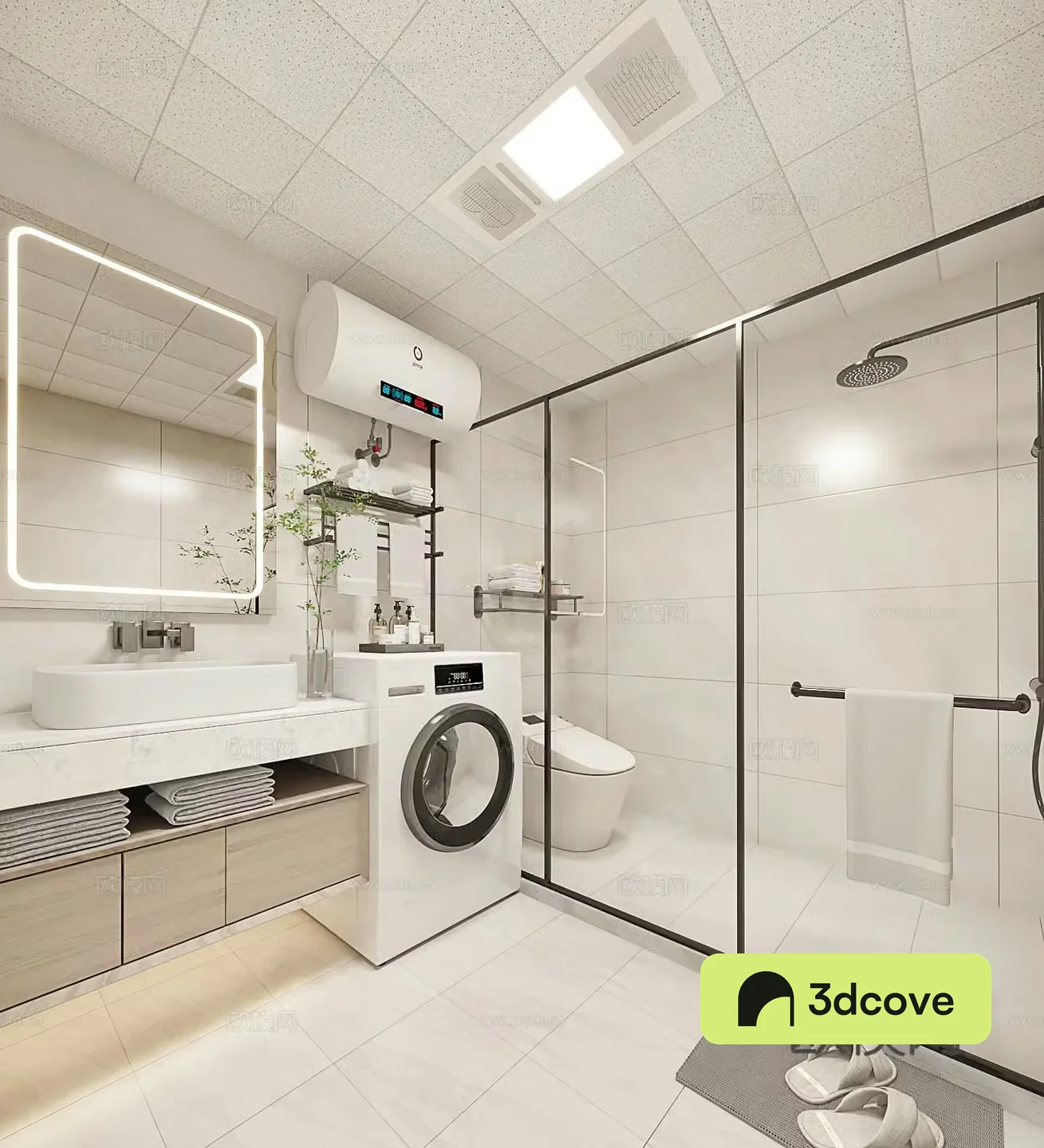 Modern minimalist style bathroom