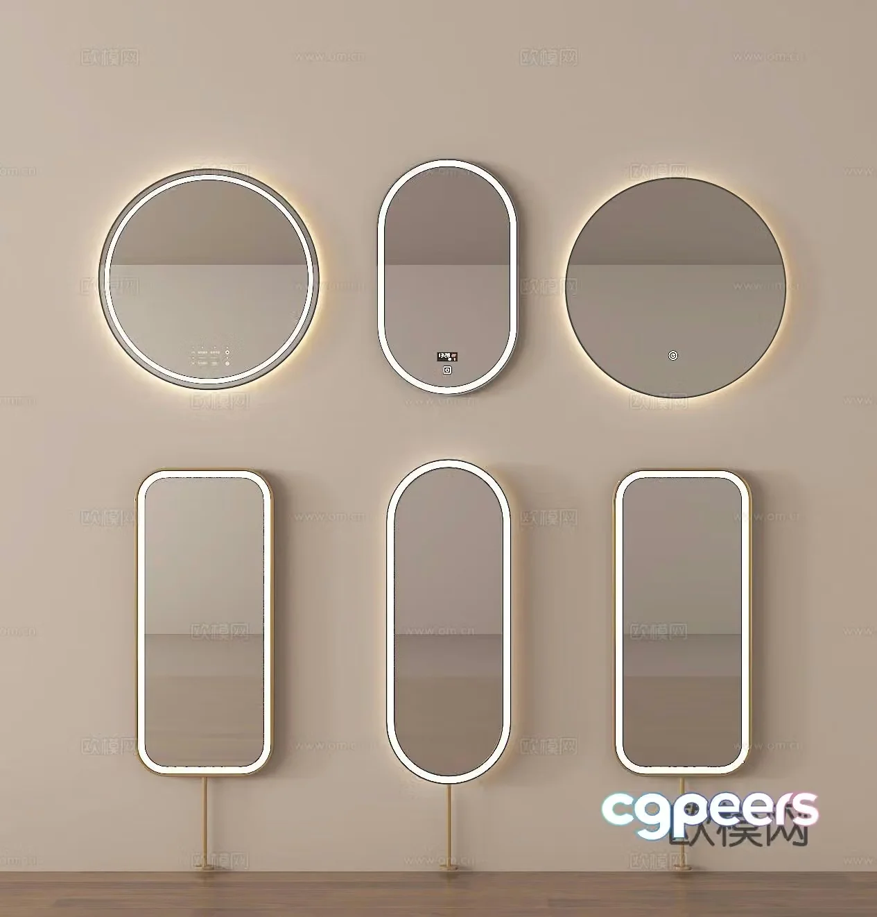 Mirror bathroom mirror smart mirror cosmetic mirror 3d model