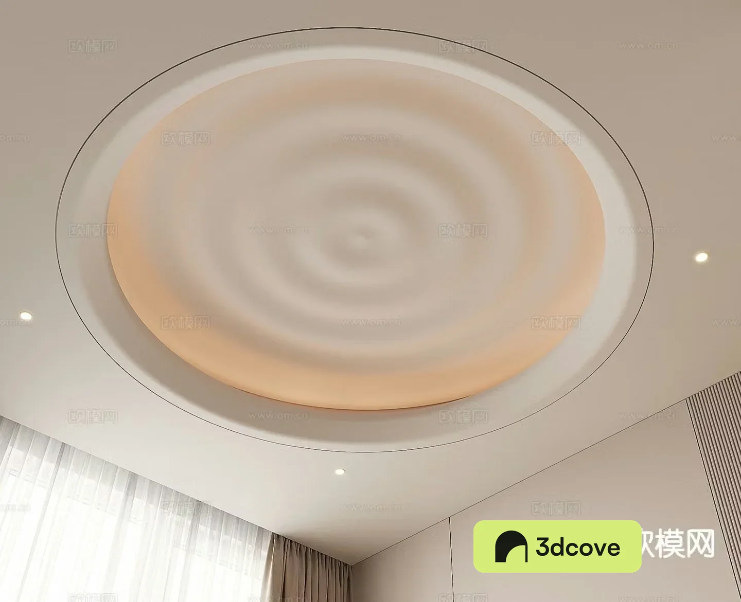 Round ceiling 3D model ceiling
