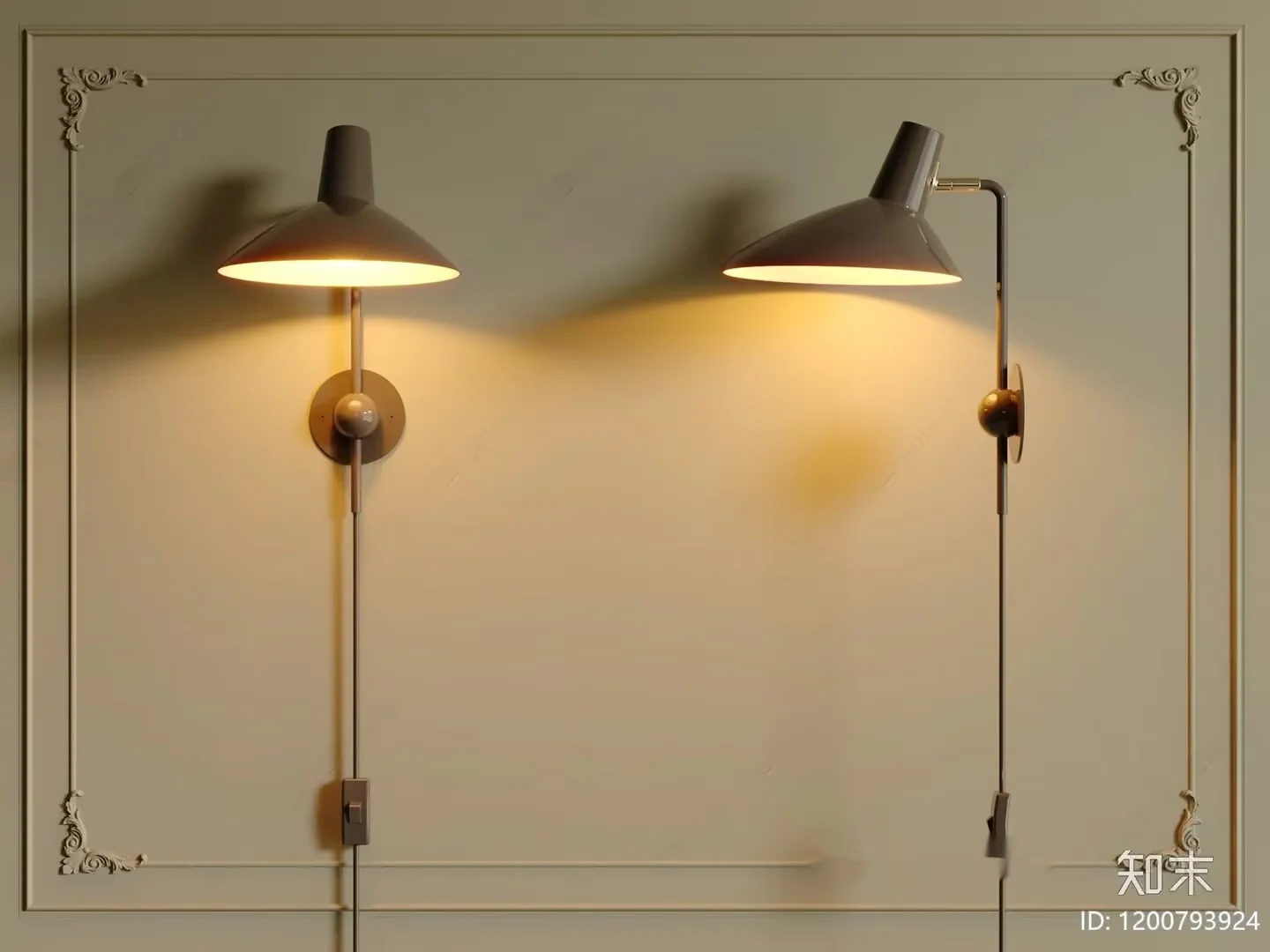 Modern Gray Lamps 3D Model – 16408 – VRAY Render