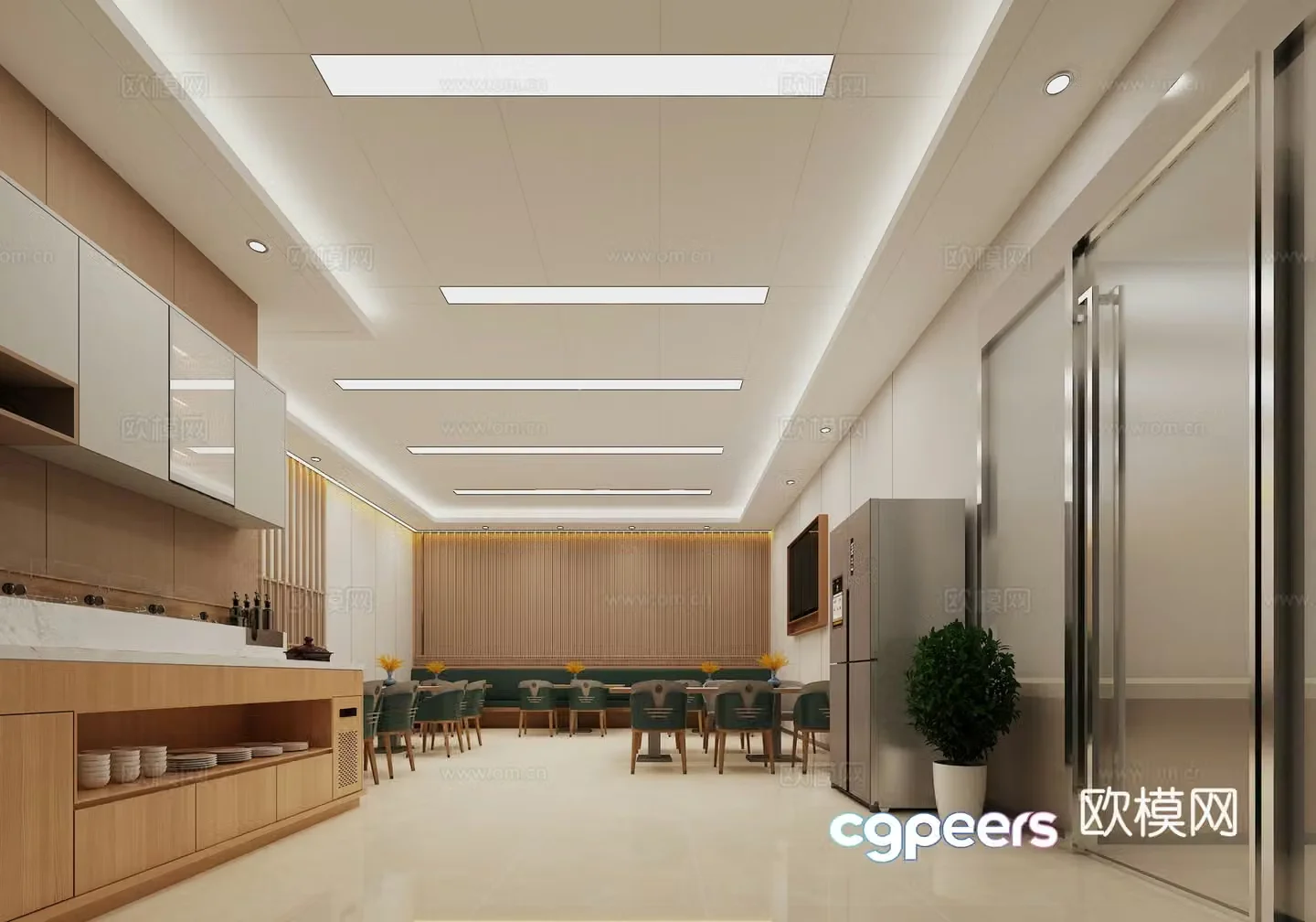 New Chinese buffet restaurant 3d model