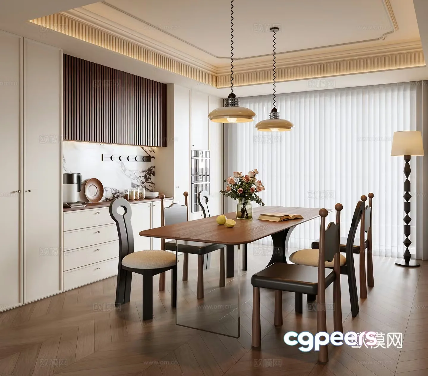 French restaurant 3d model